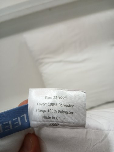 2PK LEEDEN PILLOW INSERTS - 22" x 22" - WHITE image 5