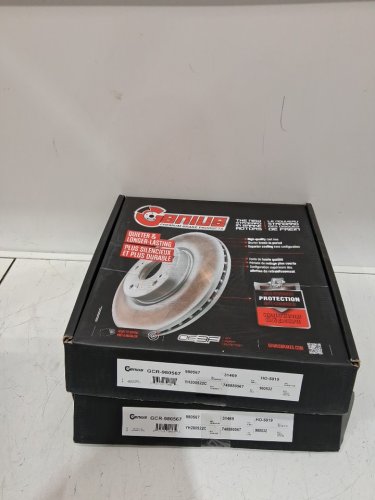 2PK GENIUS PREMIUM BRAKE PRODUCTS rear disc brake rotors - fits various models - silver (model: GCR-980567) image 4