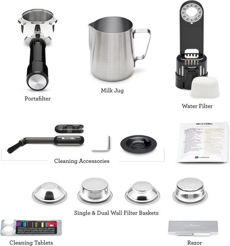 Breville the Barista Express Impress Espresso Machine with Grinder & Milk Frother - 2L - black truffle (model: BES876BTR) image 4