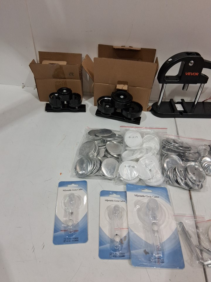 300PC 3-in-1 BUTTON BADGE PUNCH PRESS MACHINE KIT with circle cutters and panda book - 1"/1.25"/2.28" (25mm/32mm/58mm) - BLACK (MODEL: JMB-X3) image 3