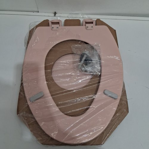 BEMIS ELONGATED ENAMELED WOOD TOILET SEAT WITH EASY CLEAN - VENETIAN PINK (MODEL: 1500EC 063) image 4