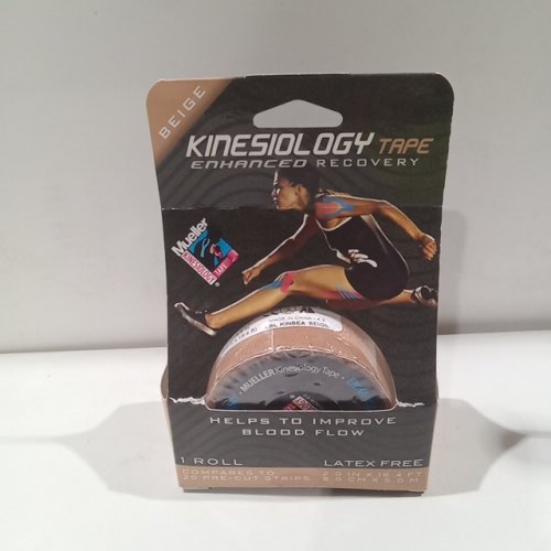 Mueller KINESIOLOGY TAPE for enhanced recovery - helps improve blood flow - latex free - 2" x 21.4FT - beige image 2