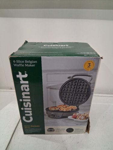 CUISINART ELECTRIC BELGIAN WAFFLE MAKER - STAINLESS STEEL (MODEL: WAF-200C) image 2