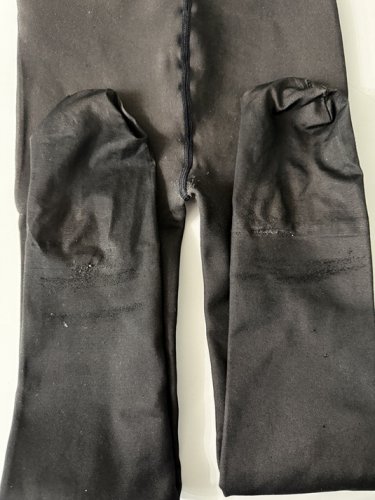 WOMEN'S HALSTON SHEER ILLUSION FOOTED TIGHTS - DOUBLE LAYER WITH FLEECE LINING -  SMALL (MODEL: 1925490) image 2