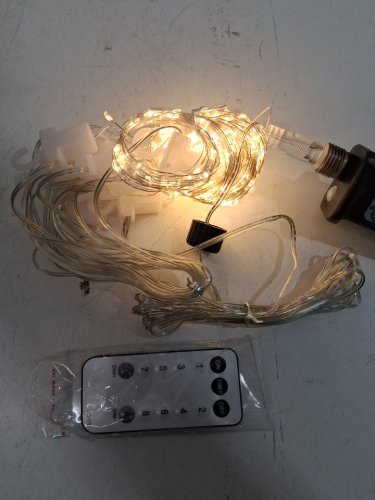LEPRO led string curtain lights WITH REMOTE CONTROL - 9.8ftx9.8ft - WARM WHITE image 2