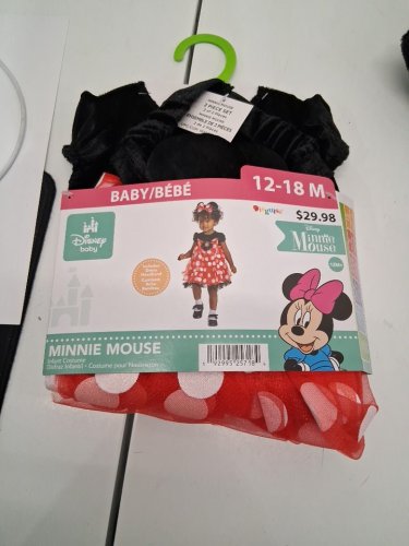 BABY DISGUISE MINNIE MOUSE COSTUME - 12-18 MONTHS - RED BLACK image 2