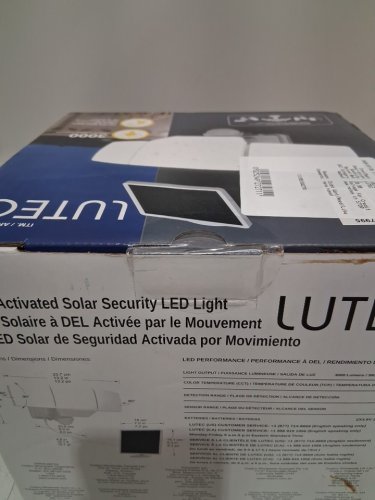 LUTEC Motion Activated Solar Security LED flood Light - 5000k - 3000lm - white (model: 1937995) image 4