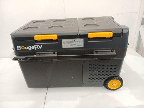 BougeRV Bluetooth Portable Fridge Electric Car Cooler with wheels -10GAL - Black/Yellow (Model: CRD204001) image 4