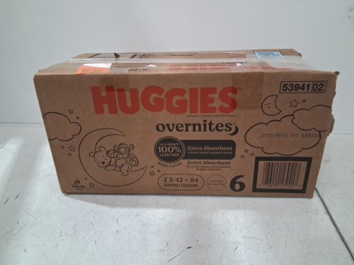 84PK HUGGIES OVERNITES DISPOSABLE DIAPERS - SIZE 6 - WINNIE THE POOH image 4