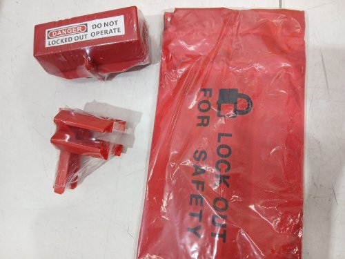 59PC VEVOR electrical LOCKOUT TAGOUT kit - red/ yellow (model: BD-X07-D41) image 8