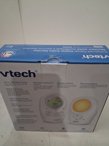 VTECH ENHANCED RANGE DIGITAL AUDIO BABY MONITOR, NIGHTLIGHT - WHITE (MODEL: DM1211) image 4