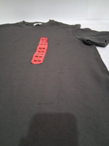 MEN'S calvin KLEIN microwaffle t shirt - MEDIUM - GREEN GREY (STYLE:1957356) image 2