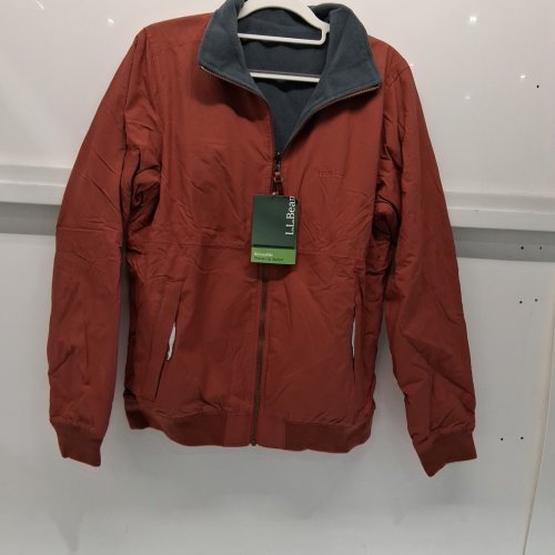 MEN'S L.L.BEAN REVERSIBLE WARM UP JACKET - SMALL REGULAR - LIGHT MAHOGANY (STYLE: 524511) image 2