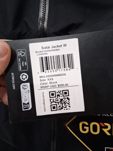 women's ARC'TERYX gore-tex  mountain performance Salal Jacket - XXS - black (model: X000006960) image 4