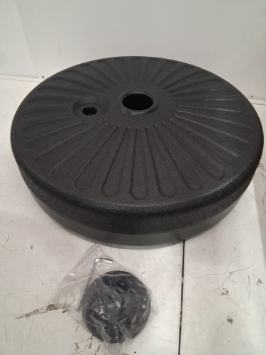 PATIO MARKET FILLABLE UMBRELLA BASE STAND - 50LB CAPACITY WATER - 20" - BLACK (MODEL: LGBRLABASEROUND) image 3