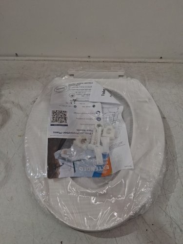 garvee elongated toilet seat with built-in potty-training with seat soft close magnets - 18.4" - white - (pho_11gxih2l) image 3