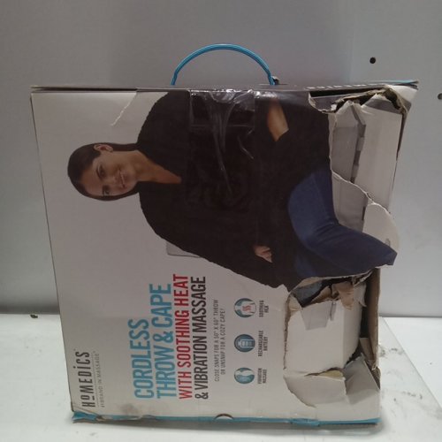 Homedics CORDLESS THROW & CAPE with HEAT and soothing VIBRATION massage - BLACK (Model: hcm-trw210hbf) image 3