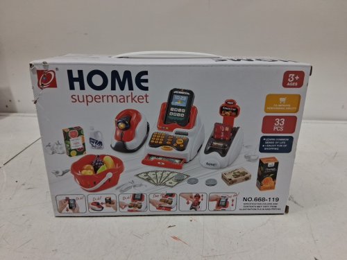 33PC Kids Shopping Cash Register Playset - Red / White (model: 668-119) image 2