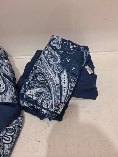 5pc djy comforter set - queen size - navy image 4