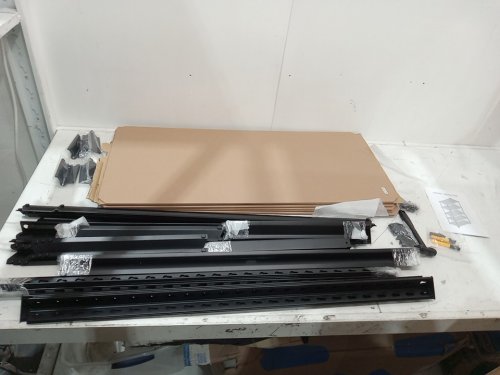 5 TIER Heavy Duty Garage Storage Shelves - 71.4" x 36" x 16" - BLACK/brown (MODEL:RBMS5LBW40ZD) image 4