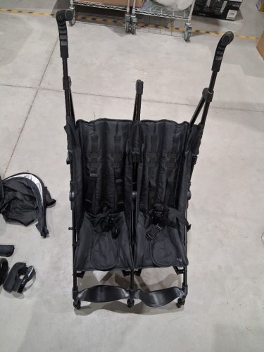 INGENUITY 3DLITE DOUBLE UMBRELLA STROLLER-EACH SEAT UP TO 50 POUNDS-BLACK-(MODEL:31923) image 7
