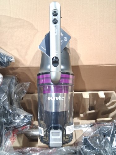 Eureka Cordless Rechargeable 3-IN-1 Stick Vacuum Cleaner WITH CLEANING STATION & ANTI-TANGLE NOZZLE FOR ALL FLOORS - GREY/PURPLE (MODEL: NEC490SE) image 7