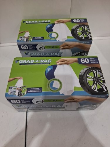 120pk Grab-A-Rag reusable multi-purpose microfiber Rags - white (model: 3330346) image 3
