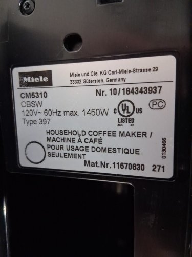 Miele silence automatic coffee maker - 1.3 L - black (model: CM5310 ) image 3
