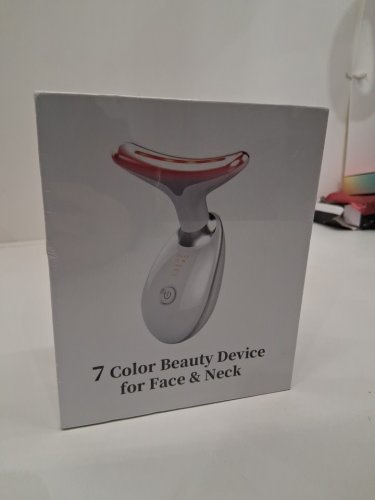 BEAUTY DEVICE FOR FACE AND NECK WITH 7 COLORS - WHITE image 2