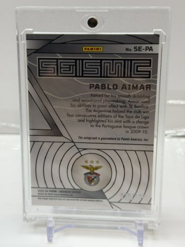 PANINI OBSIDIANSEISMIC SIGNED PABLO AIMAR LIMITED EDITION #13/199 CARD (SE-PA) image 3