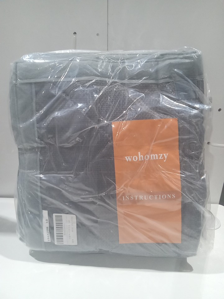 wohomzy Magnetic Thermal Door Curtain - Fits Doors Size 74" x 80"  - grey image 3