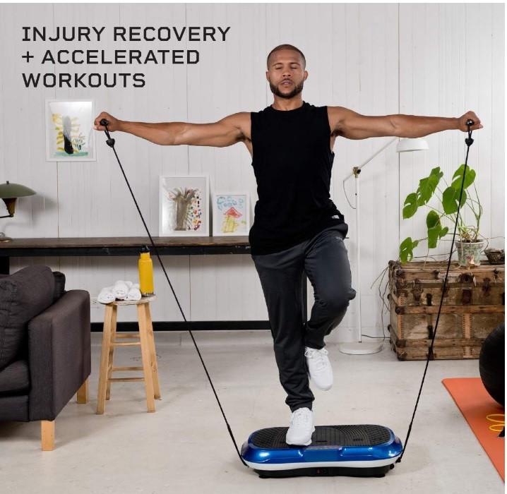 lifepro waver vibration plate exercise machine with handles - black - (model: wvr1010) image 2