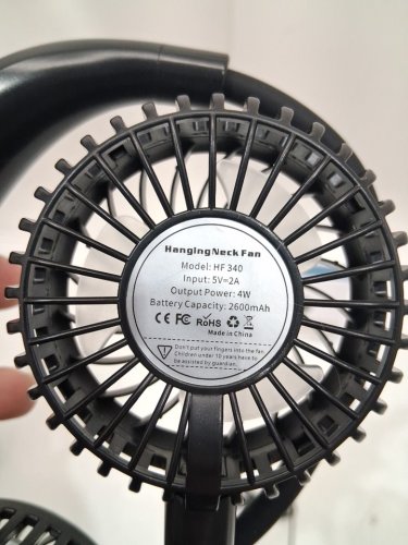 amacool rechargeable HANGING NECK FAN - 2600MAH - BLACK (model: hf340) image 3