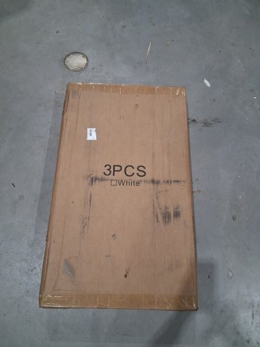 3Pc Cylinder Pedestal display stands - 24", 30", 35" - white image 3