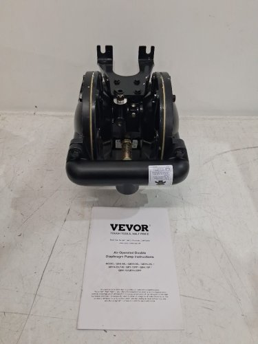 AIR OPERATED DOUBLE DIAPHRAGM PUMP, 1" INLET OUTLET FOR CHEMICAL INDUSTRIAL USE, 35 GPM, MAX 120 PSI, BLACK, (MODEL:QBY4-25L) image 3