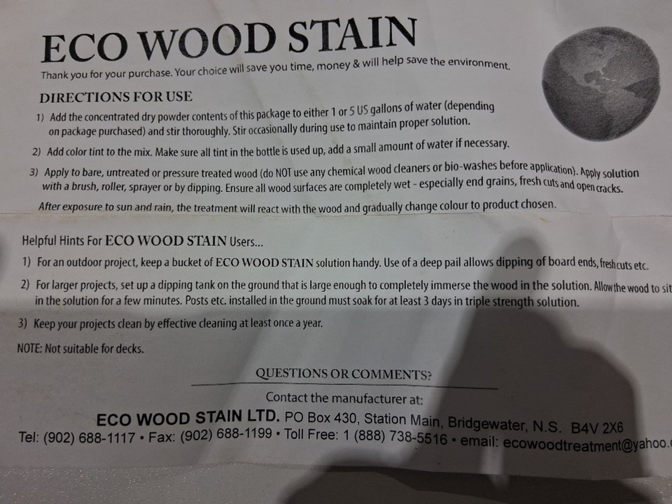 Eco interior and exterior wood stain - 700ft² coverage when mixed in 18.65l (5gal) - semi-transparent - black image 5