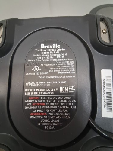 BREVILLE THE SMART PRO DIGITAL COFFEE GRINDER - 18oz bean capacity - SILVER (MODEL: BCG820Bstxl /c) image 9