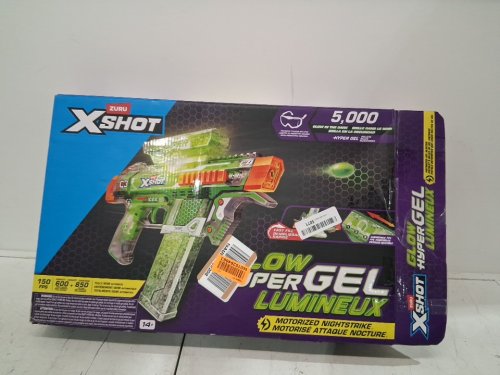 ZURU XSHOT Hyper Gel Glow Night Strike Blaster - GREEN image 2