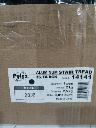 PYLEX ALUMINUM STAIR TREAD BASE, 11" x 36" - BLACK (MODEL: 14141) image 3