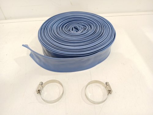 BACKWASH HIGH QUALITY PVC HOSE WITH CLAMPS - 1.5" X 100FT - BLUE (MODEL: TLP04038X100FT01-CE) image 3