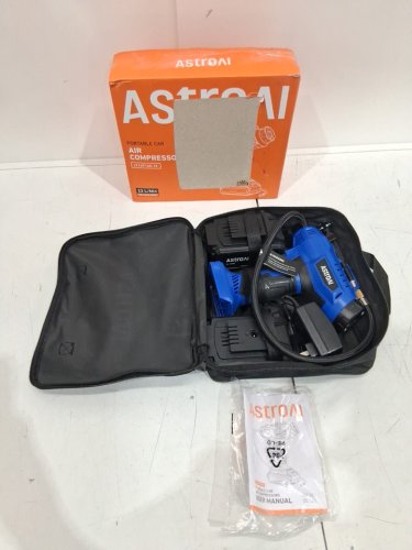 astroai rechargeable cordless handheld air compressor tire inflator with battery & charger - 20v max/160PSI - BLUE/black (model: jy16p160-18) image 5