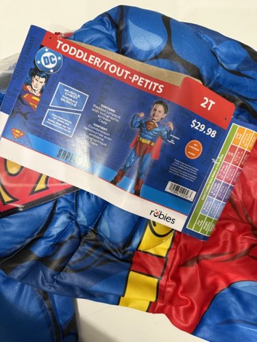 2PC TODDLER RUBIES DC SUPERMAN COSTUME - 2T - BLUE/RED (STYLE: 702220) image 2