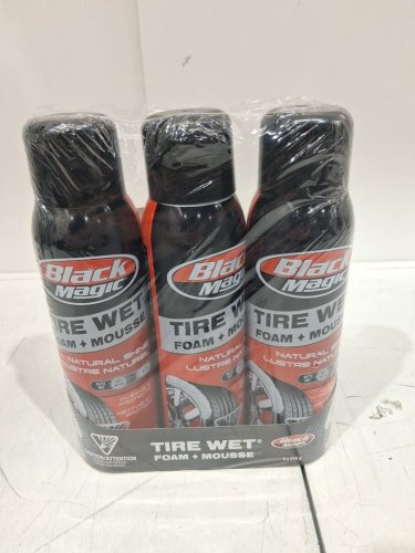 3pk Black Magic Tire Wet foam Spray - 510g/ea - (model:1880980) image 2