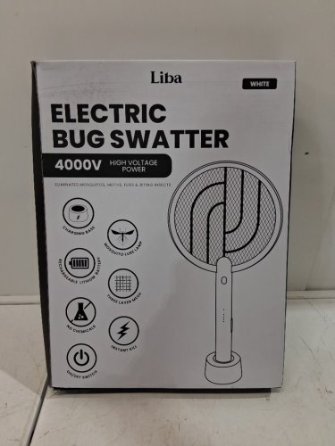 libra ELECTRIC BUG ZAPPER RACKET SWATTER - 4000V - WHITE (MODEL: WD-942) image 4
