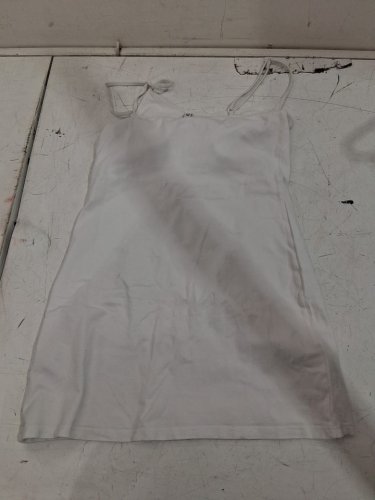 women's divided H&M basic spaghetti strap sleeveless tank top - small - white image 4
