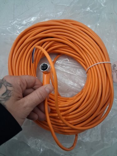 ifm m12 4-pin pvc connecting cable with FEMALE socket - 40m - orange (model: evT066) image 4