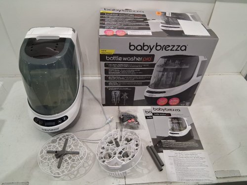 BabyBrezza Bottle Washer Pro 3-in-1 washer/sterilizer/dryer - holds 4 bottles - black/white (model: BRZ0103) image 2