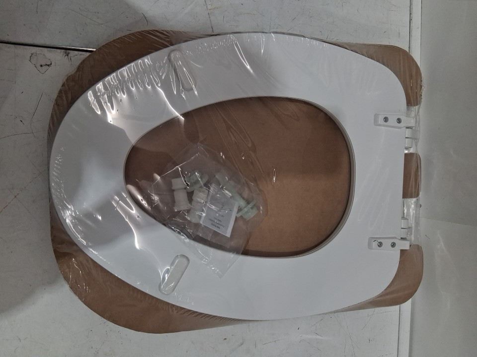 BEMIS LIFT-OFF ELONGATED CLOSED FRONT ENAMELED WOOD TOILET SEAT - 18.5" - WHITE (MODEL: 1815EC 000) image 4