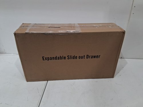 2pk THORSES heavy duty expandable pull out cabinet drawers - 21" x 12"-18.9" - white image 2