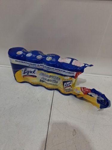 4pk lysol advanced disinfecting wipes - 550 wipes total - citrus scent (model: 1708072) image 2